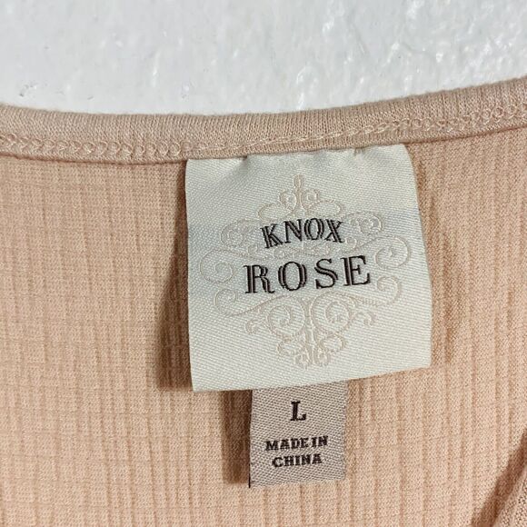 Knox Rose Light Pink Spaghetti Strap Midi Dress Size Large Women’s - Picture 5 of 6